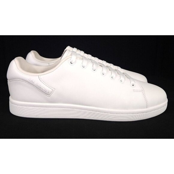Raf Simons Orion Vegan Leather Sneakers 42 9 Mens White New - Picture 1 of 16